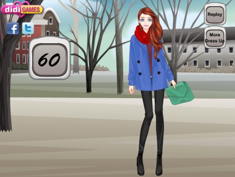 Гра Зимова одевалка для дівчаток