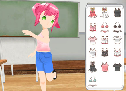 Гра 3D Одевалка милою школярки