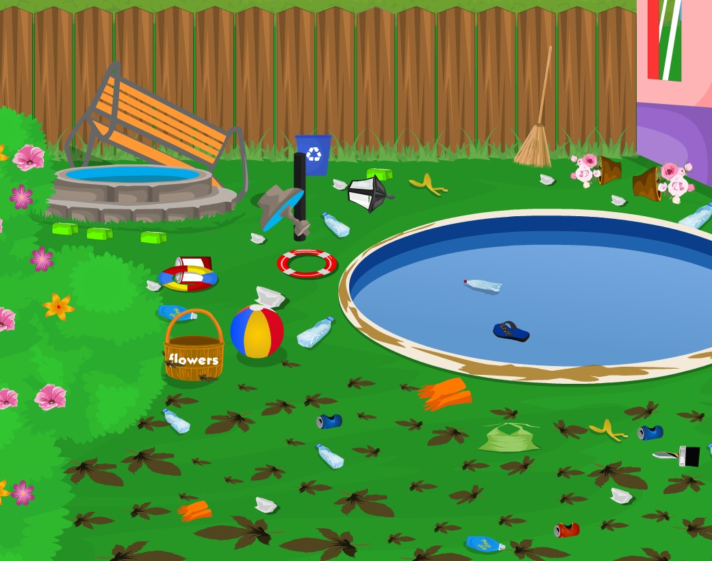 Гра Прибирання на галявині біля будинку