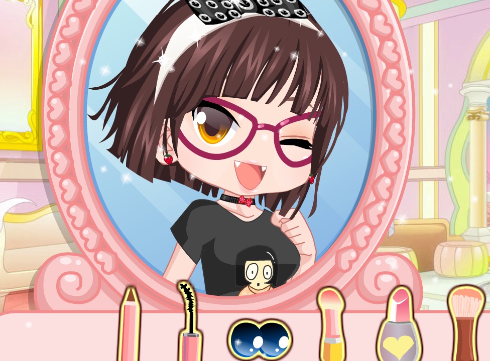 Гра Макіяж для дівчаток-чібі