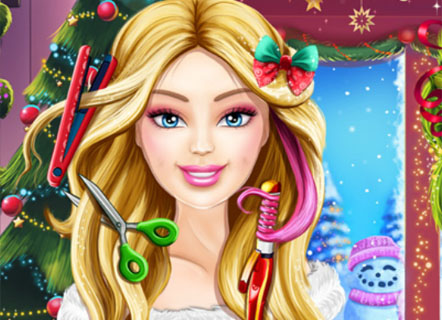 Гра Новорічна зачіска Барбі