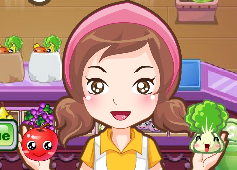 Гра Магазин з овочами та фруктами