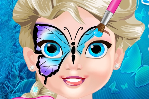 Гра Намалюй метелика на обличчі Ельзи