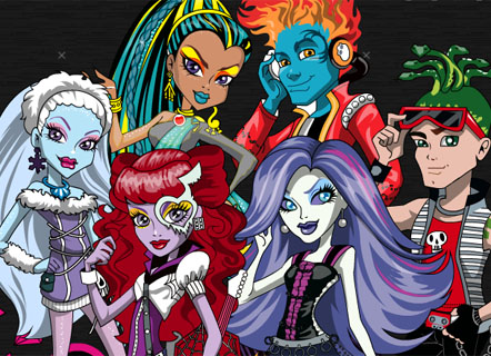 Гра Розфарбуй Монстр Хай персонажів 2