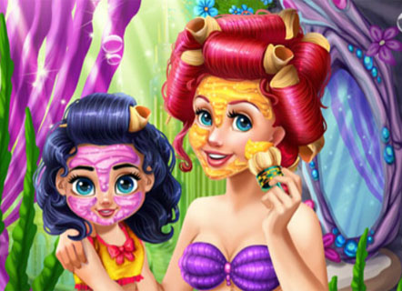 Гра Аріель з донькою в салоні краси