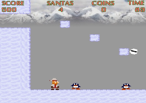 Гра Новорічні пригоди Санти в стилі Маріо