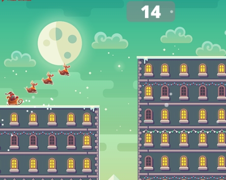 Гра Новорічні стрибки по дахах