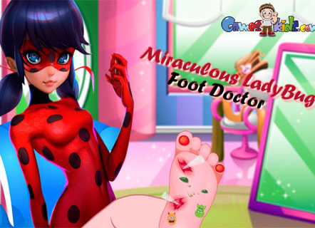 Гра Леді Баг лікує ноги