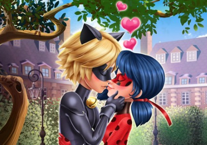Гра Леді баг і супер кіт: поцілунок для дівчаток - грати онлайн безкоштовно