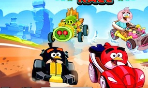 Гра Гонки Енгрі Бердз на машинах - грати онлайн безкоштовно