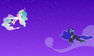 Гра Місячна Поні і принцеса Селестія - грати онлайн безкоштовно для дівчаток