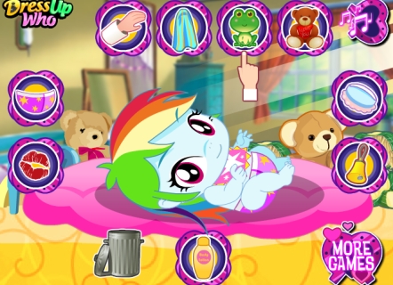 Гра Дівчата Эквестрии: Турбота про маленьких донечок