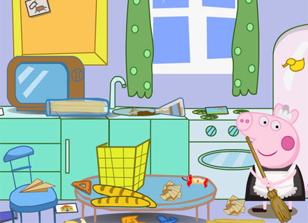 Гра Свинка Пеппа наводить порядки