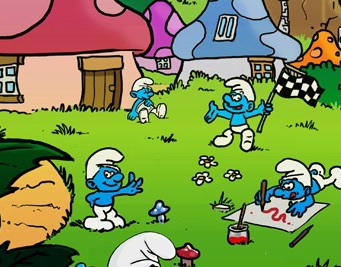 Гра Смурфики на велосипеді