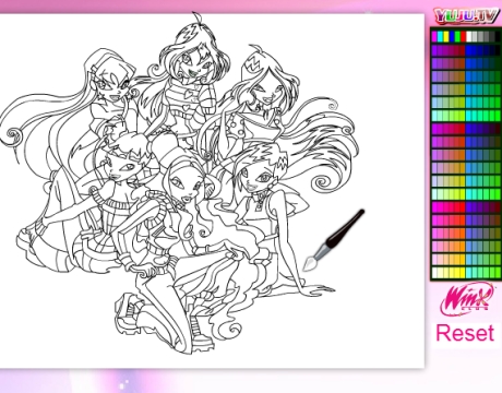 Гра Розмальовка Винкс для дівчаток - грати онлайн безкоштовно