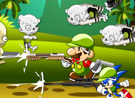 Гра Sonic і Маріо знищують зомбі