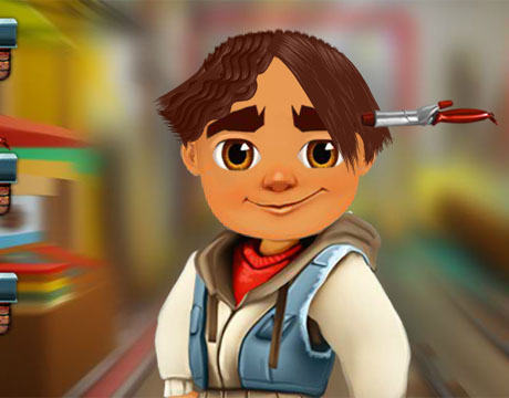 Джейк з Сабвей Серф в перукарні