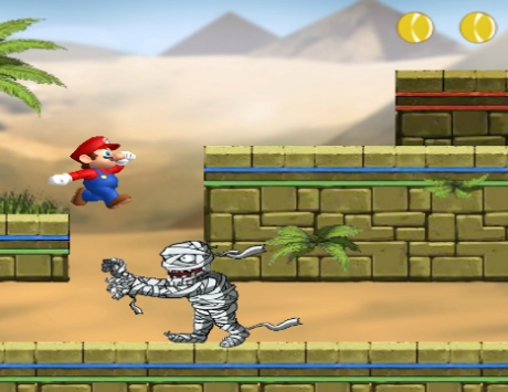 Гра Маріо тікає від снарядів