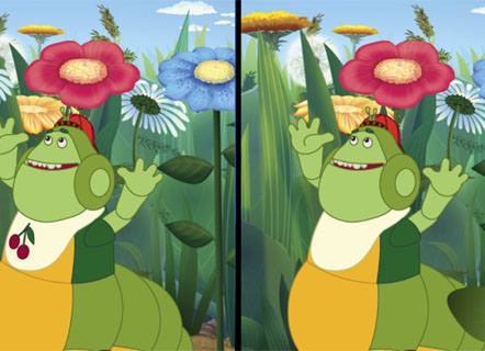 Гра Лунтік і гусениця грають в отгадайки