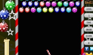 Гра новорічна стрілялка кульками у вигляді іграшок