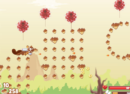 Гра Супербелка полює на жолуді