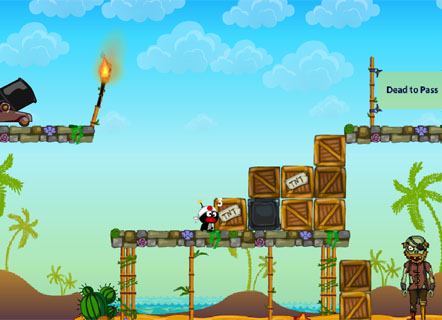 Смішна гра бомбардування зомбі