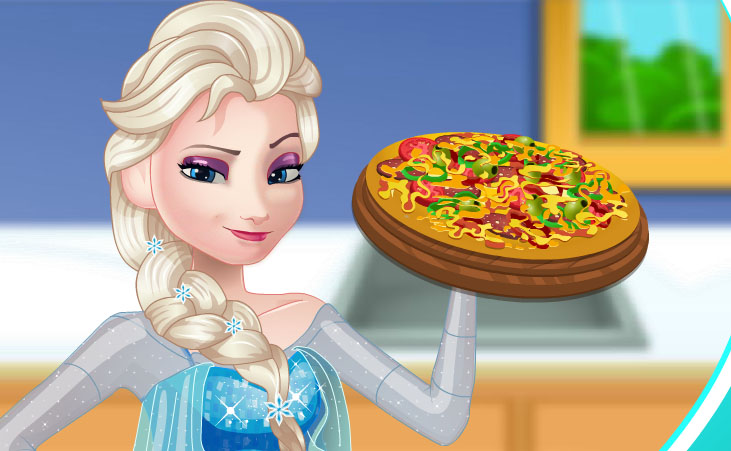 Гра Вагітна Ельза готує піцу