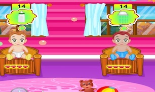 Гра Догляд за двома малюками